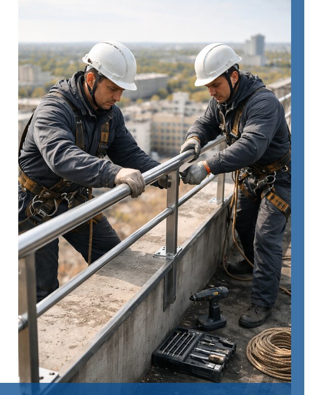 Монтаж перил на высоте в Тутаеве от 2621 р. | ВЫСОТНИК-Ттв