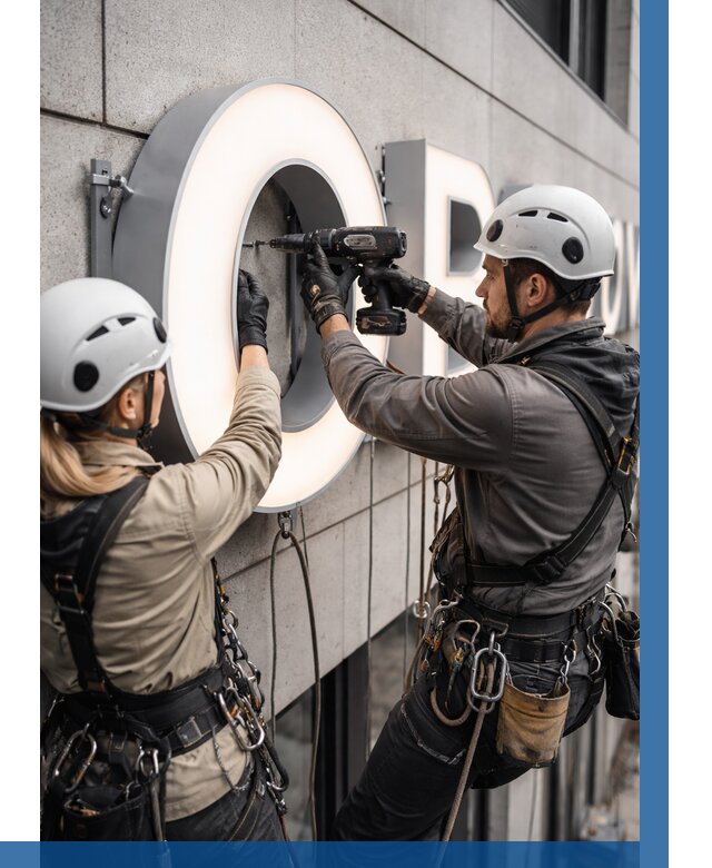 Монтаж световых букв в Тутаеве от 3145 р. под ключ ВЫСОТНИК-Ттв