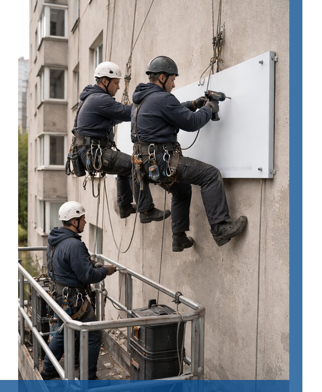 Монтаж табличек и указателей в Тутаеве от 3669 р. | ВЫСОТНИК-Ттв