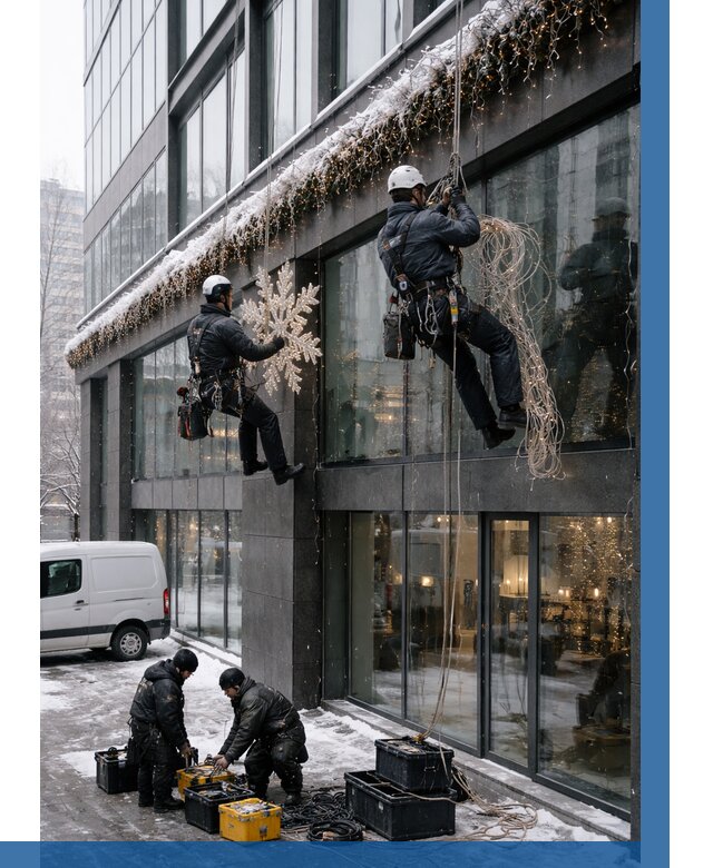 Демонтаж новогоднего оформления в Тутаеве от 5766 р. | ВЫСОТНИК-Ттв