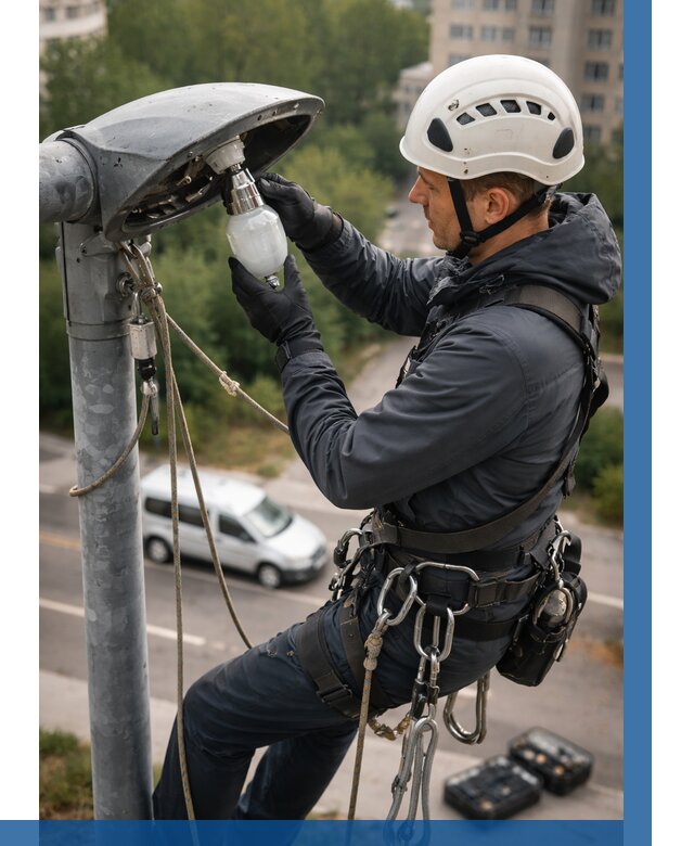 Замена ламп на высоте в Тутаеве от 2621 р. | ВЫСОТНИК-Ттв