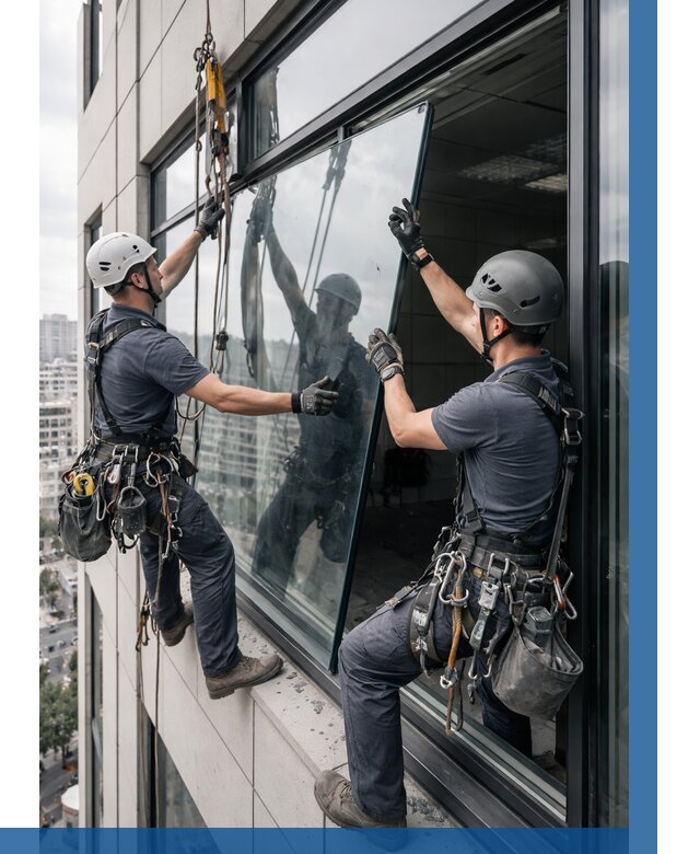 Замена стеклопакетов на высоте в Тутаеве от 5766 р. | ВЫСОТНИК-Ттв