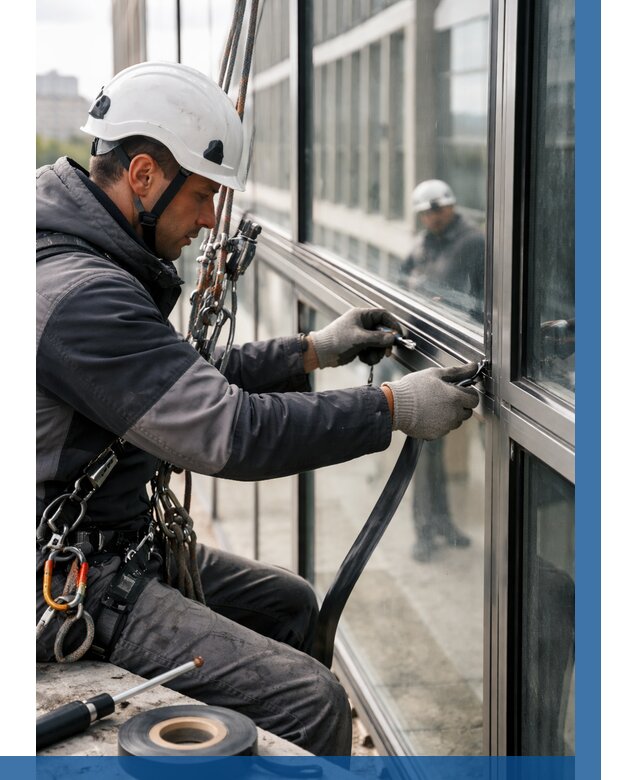 Ремонт витражных конструкций в Тутаеве от 3669 р. | ВЫСОТНИК-Ттв