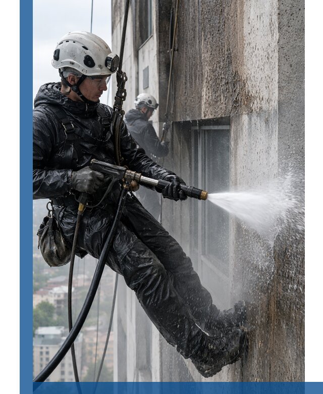 Гидроструйная очистка фасадов и конструкций в Тутаеве