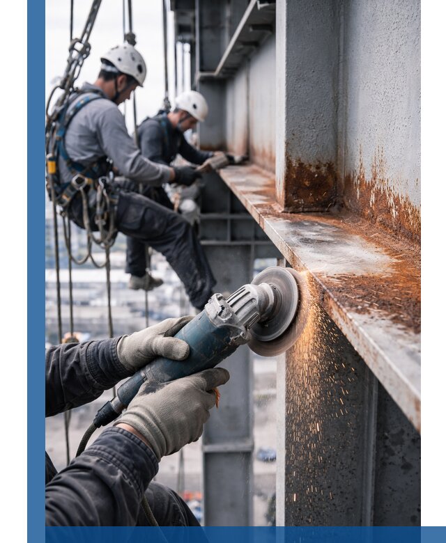 Зачистка металла от ржавчины и подготовка поверхностей в Тутаеве