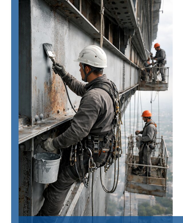 Покраска металлоконструкций на высоте в Тутаеве профессионально