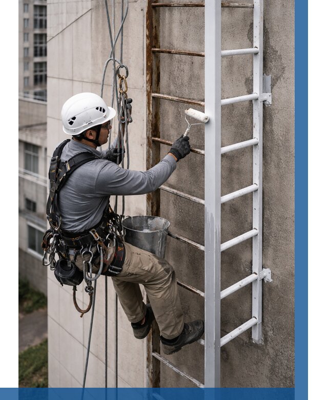Покраска пожарных лестниц в Тутаеве от 4718 р. | ВЫСОТНИК-Ттв