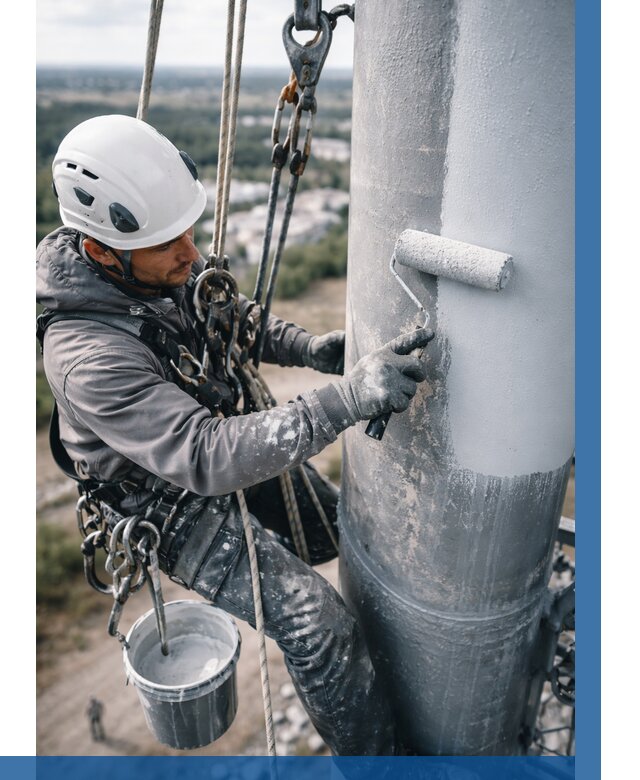 Покраска мачт связи под ключ в Тутаеве от 891 р. | ВЫСОТНИК-Ттв