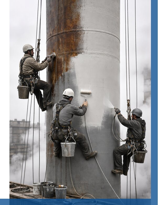 Покраска дымовых труб в Тутаеве от 8911 р. | ВЫСОТНИК-Ттв