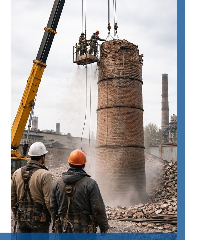 Демонтаж дымовой трубы в Тутаеве от 94356 р. | ВЫСОТНИК-Ттв, смета