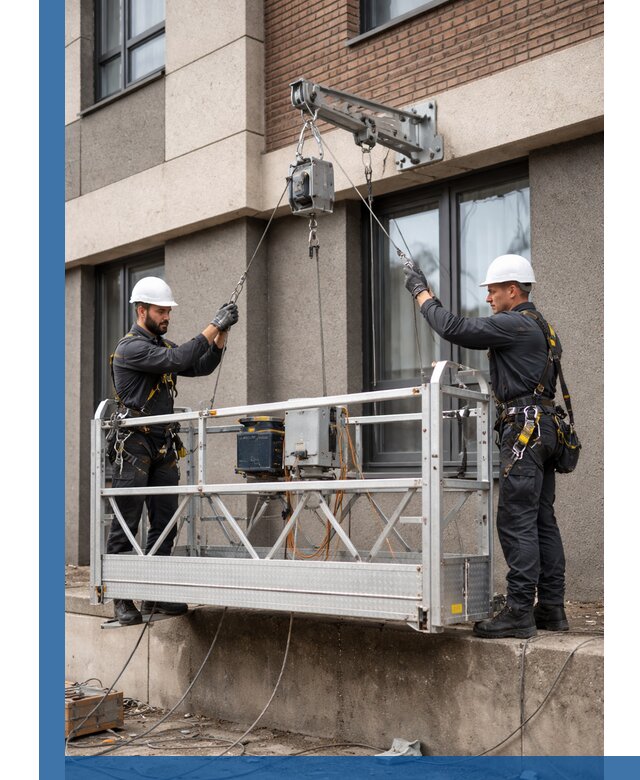 Монтаж и подъем фасадной люльки в Тутаеве с гарантией безопасности