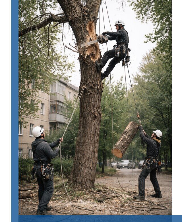 Срочное удаление аварийных деревьев в Тутаеве с гарантией безопасности