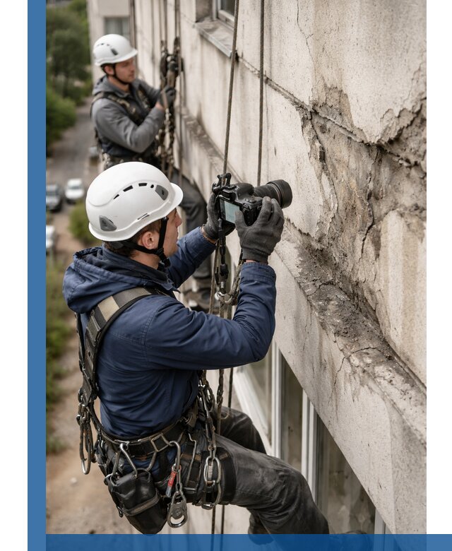 Фотофиксация дефектов фасада с высотной съемкой в Тутаеве