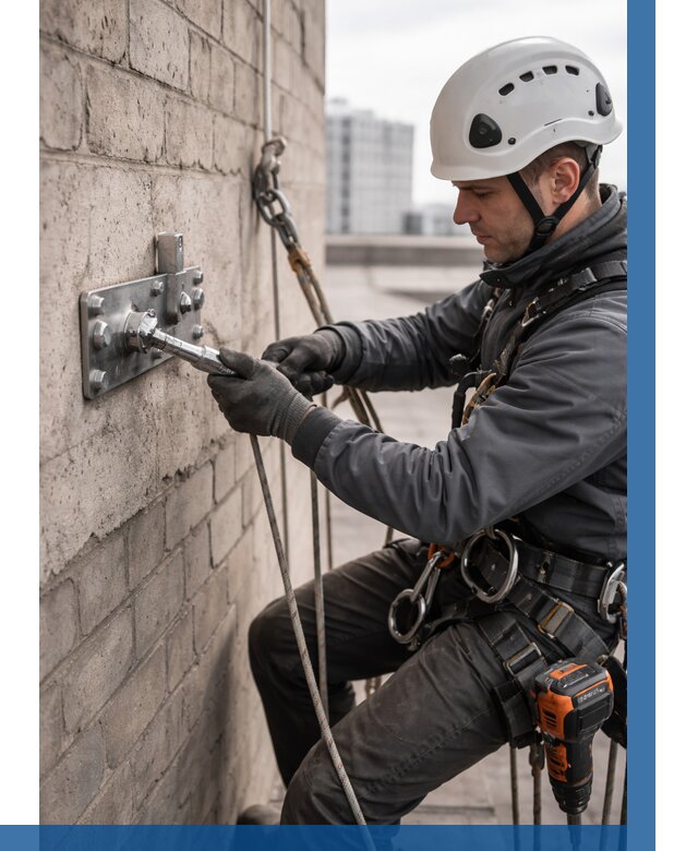 Установка анкерных точек в Тутаеве от 3669 р. | ВЫСОТНИК-Ттв